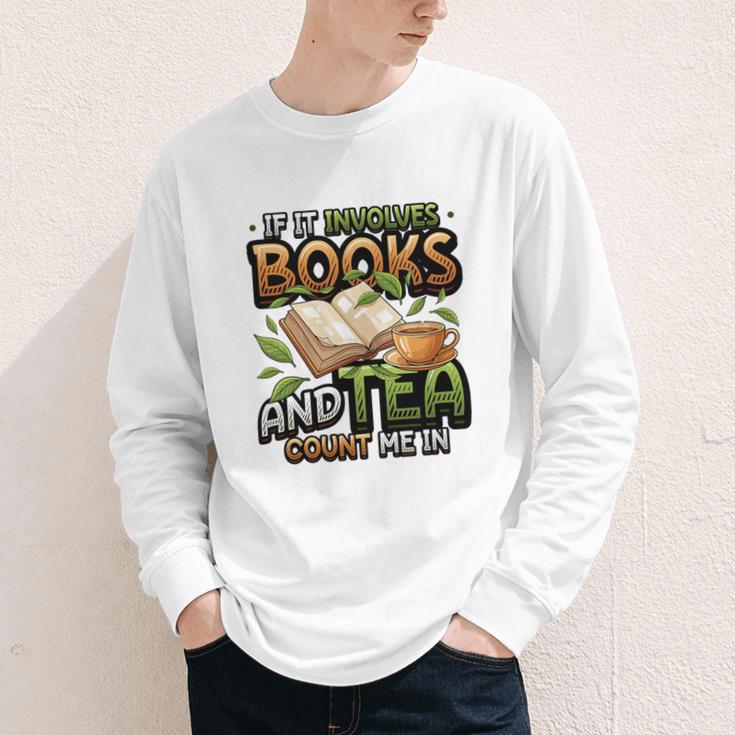 Bookworm If It Involves Books And Tea Lover Reading Premium Tri-Blend Youth Long Sleeve Tee