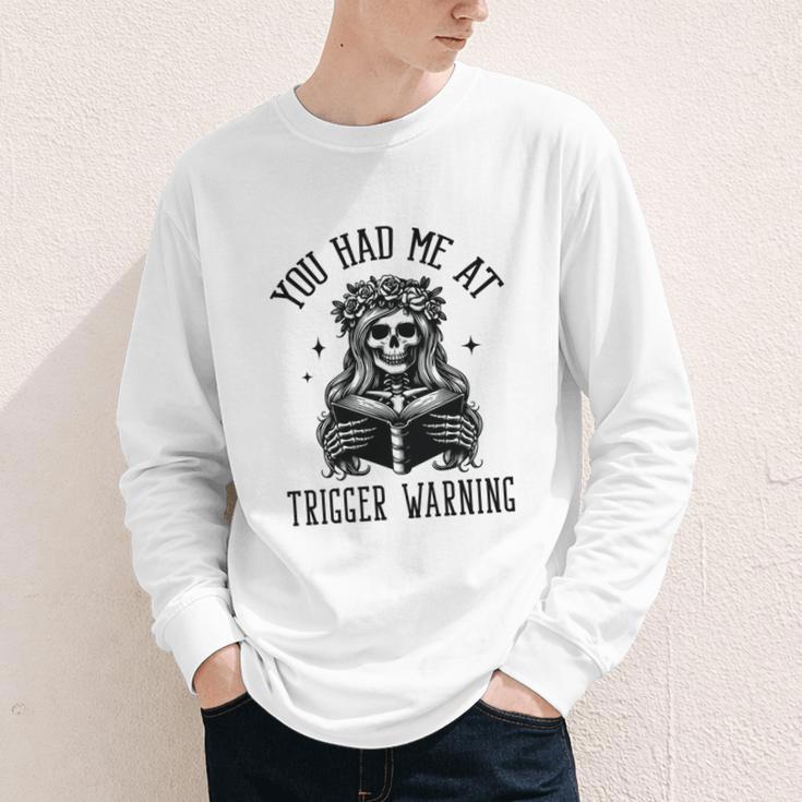 Buy Me Books And Tell Me To STFUATTDLAGG Outfits Spicy Smutty Book Reader You Had Me At Trigger Warning Youth Long Sleeve Tee Buy Me Books And Tell Me To STFUATTDLAGG Outfits Spicy Smutty Book Reader You Had Me At Trigger Warning Youth Long Sleeve Tee
