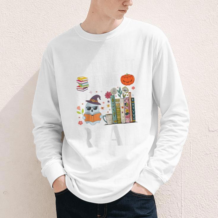 Carve Out Time To Read Halloween Ghost Books Raglan Baseball Tee Youth Long Sleeve Tee