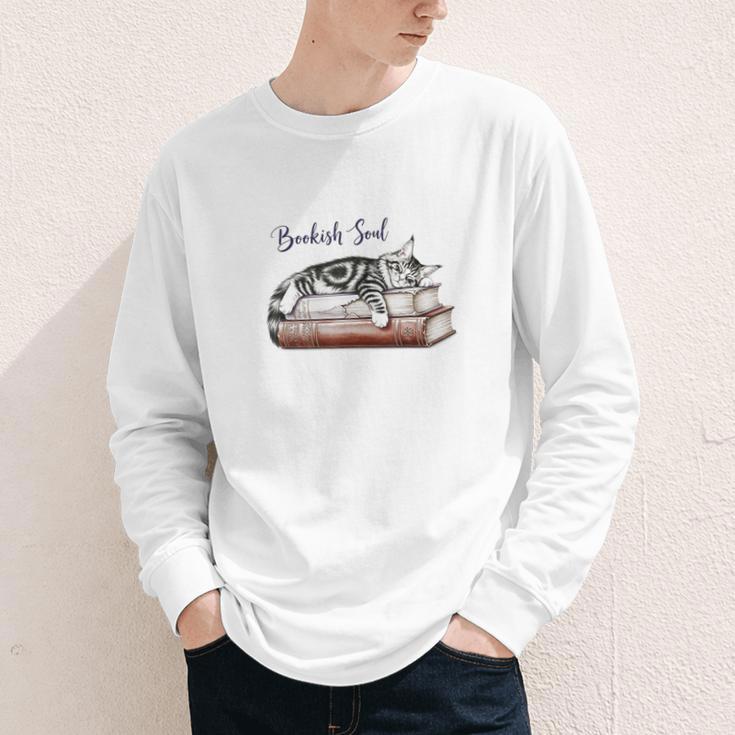 Cat Life Books And Cats Cat Lover Cat Mom Book Lovers Youth Long Sleeve Tee