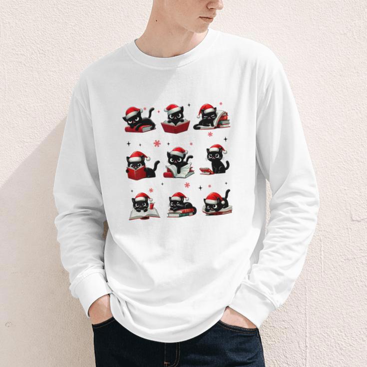 Cat Reading Books Lover Christmas Cat Lover Xmas Youth Long Sleeve Tee Cat Reading Books Lover Christmas Cat Lover Xmas Youth Long Sleeve Tee