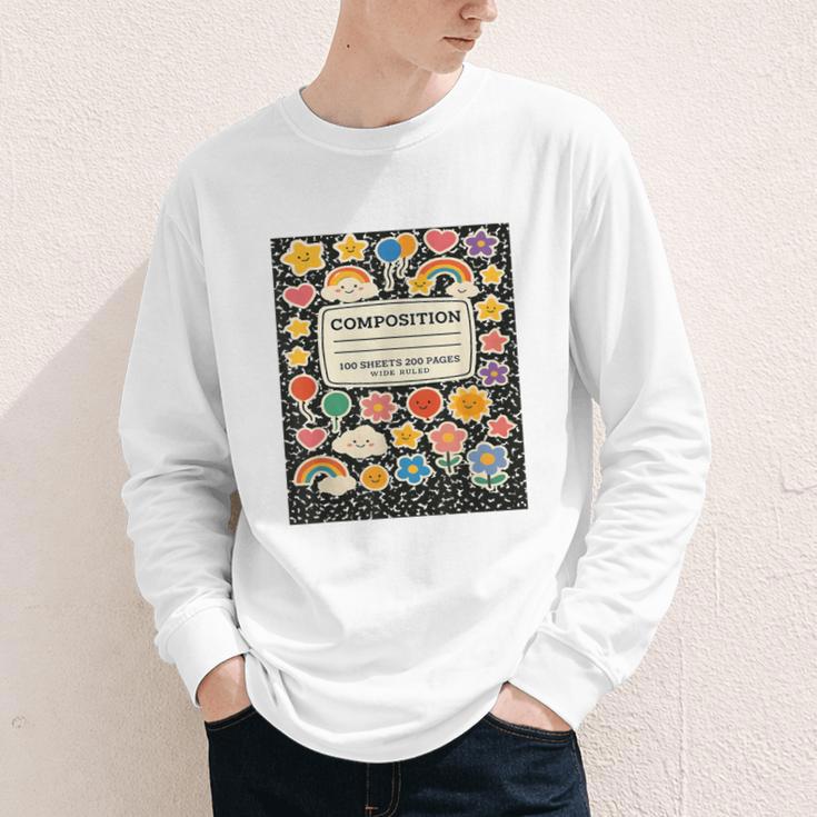 Composition Notebook Costume Teacher Matching Halloween Book Youth Long Sleeve Tee Composition Notebook Costume Teacher Matching Halloween Book Youth Long Sleeve Tee