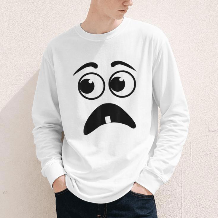 Creepy Face Carrot Halloween Book Character Costume Youth Long Sleeve Tee