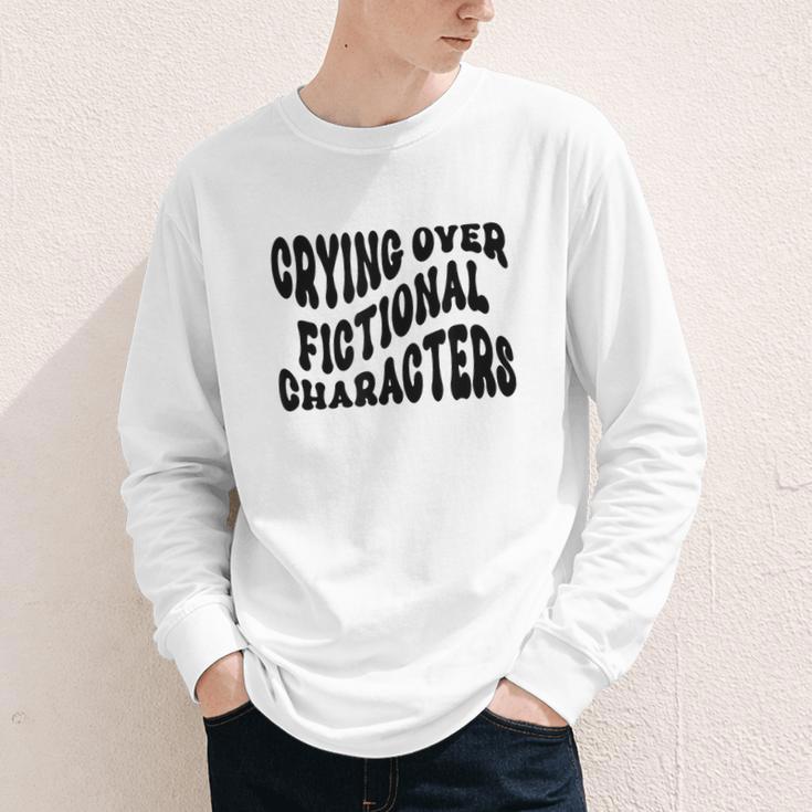 Crying Over Fictional Characters Book Lovers Youth Long Sleeve Tee