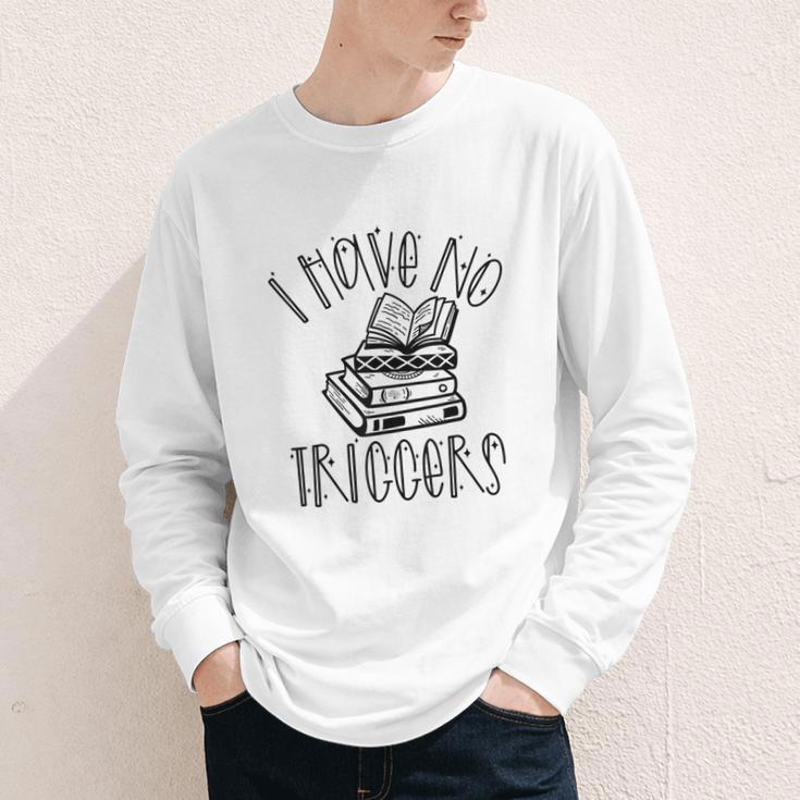 Dark Romance Shirt Women Smutt Book Merch I Have No Triggers Youth Long Sleeve Tee Dark Romance Shirt Women Smutt Book Merch I Have No Triggers Youth Long Sleeve Tee