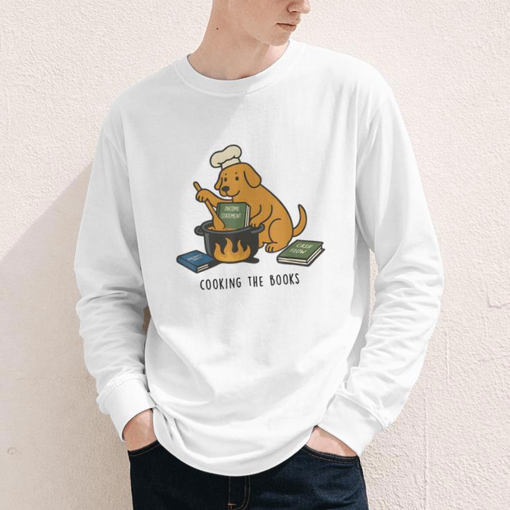 Dog Cooking The Books Youth Long Sleeve Tee