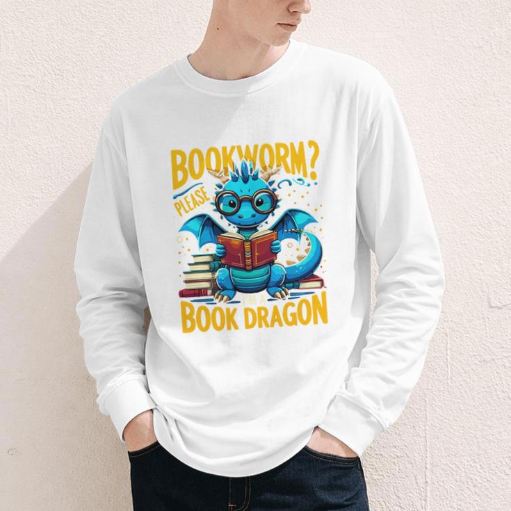 Dragon Bookworm Please I'm A Book Dragon Youth Long Sleeve Tee