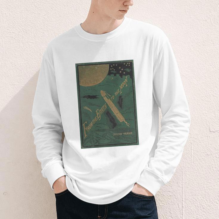 From The Earth To The Moon Book Cover 1874 Premium Youth Long Sleeve Tee