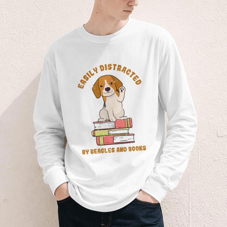 Easily Distracted By Beagles And Books Beagle Dog Youth Long Sleeve Tee Easily Distracted By Beagles And Books Beagle Dog Youth Long Sleeve Tee