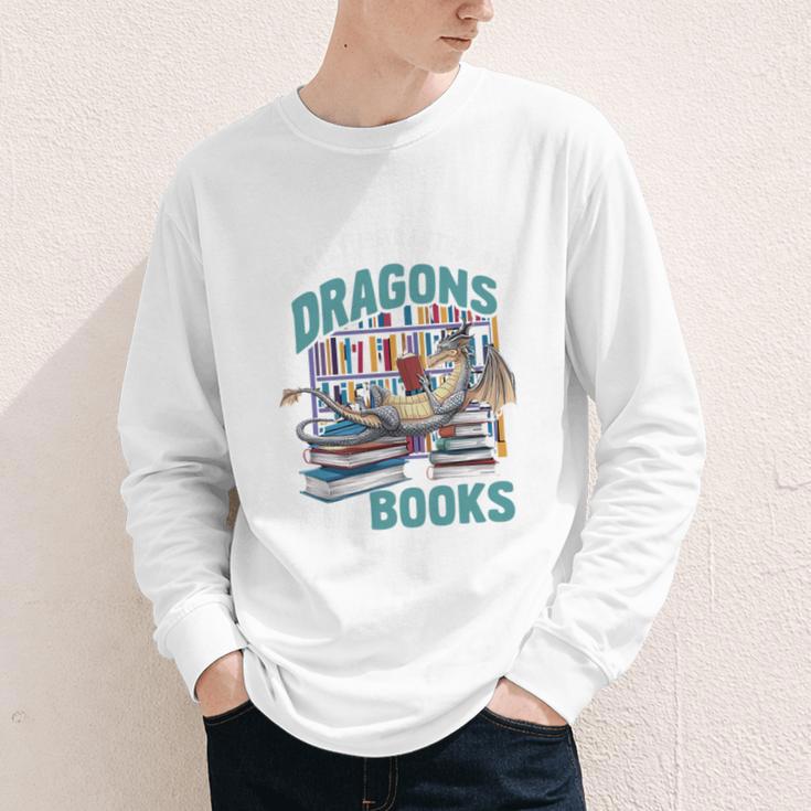 Easily Distracted By Dragons And Books Bookworm Youth Long Sleeve Tee