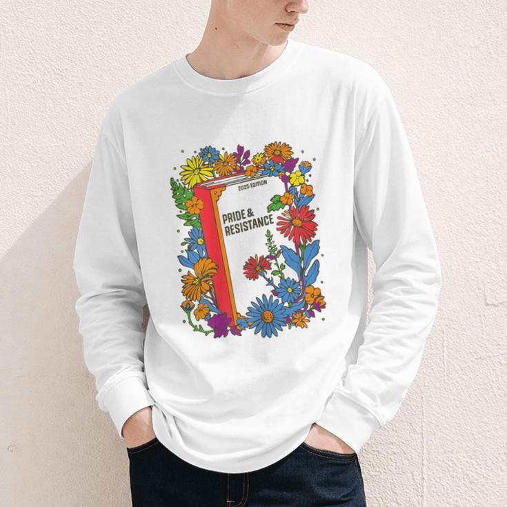 Equal Rights Book Flower Resist Feminist LGBTQ Floral Youth Long Sleeve Tee