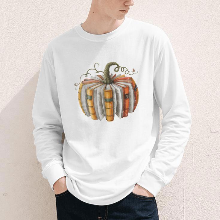 Fall Book Pumpkin Fall Librarians Bookworm Teachers Students Youth Long Sleeve Tee Fall Book Pumpkin Fall Librarians Bookworm Teachers Students Youth Long Sleeve Tee
