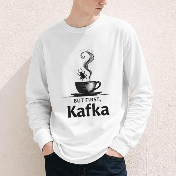 But First Kafka Coffee For Literature & Book Lovers Youth Long Sleeve Tee But First Kafka Coffee For Literature & Book Lovers Youth Long Sleeve Tee