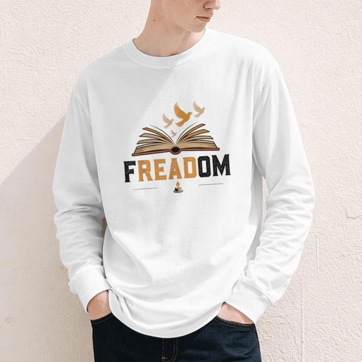 Freadom Anti Banned Books Lovers Reading Librarian Bookworm Youth Long Sleeve Tee