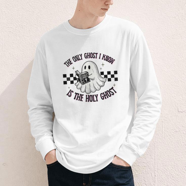 The Only Ghost I Know Is The Holy Ghost Ghost Read Book Youth Long Sleeve Tee