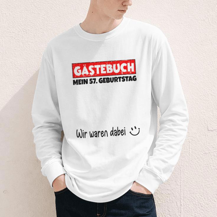 Guest Book Wir Waren Dabei Mein 57 Geburtstag German Youth Long Sleeve Tee Guest Book Wir Waren Dabei Mein 57 Geburtstag German Youth Long Sleeve Tee