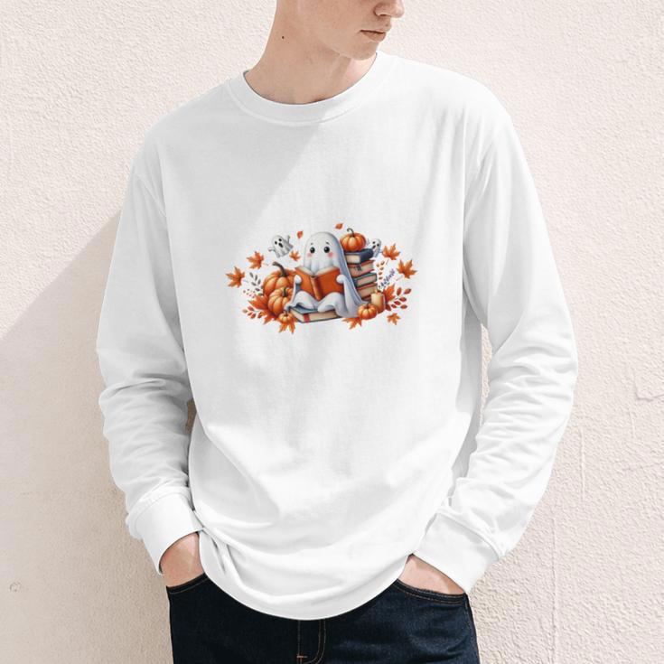 Halloween Book Lover Ghost Witch Books & Pumpkins Youth Long Sleeve Tee Halloween Book Lover Ghost Witch Books & Pumpkins Youth Long Sleeve Tee