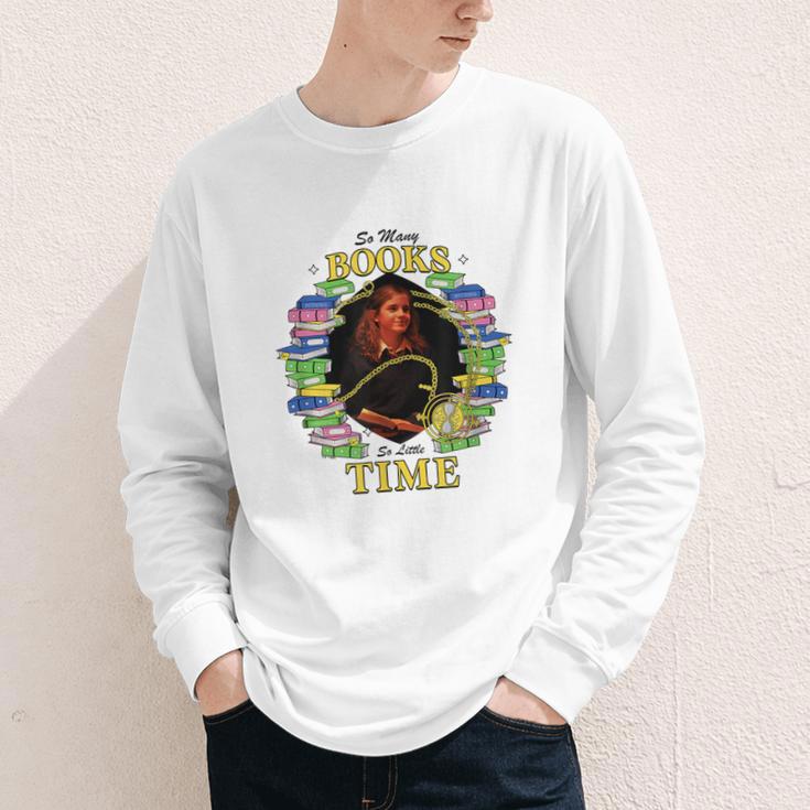 Harry Potter Hermione So Many Books So Little Time Portrait Youth Long Sleeve Tee