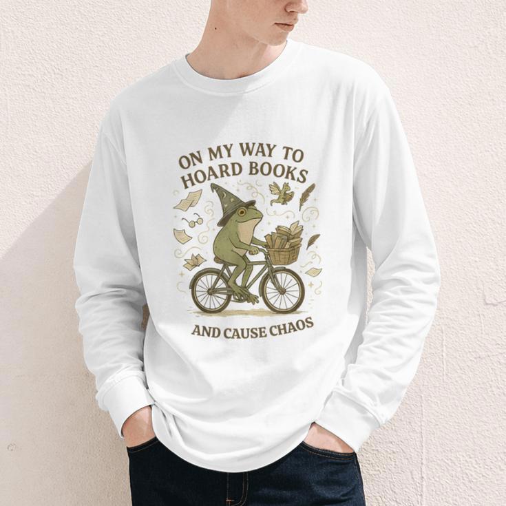 On My Way To Hoard Books And Cause Chaos Tom Foolery Youth Long Sleeve Tee