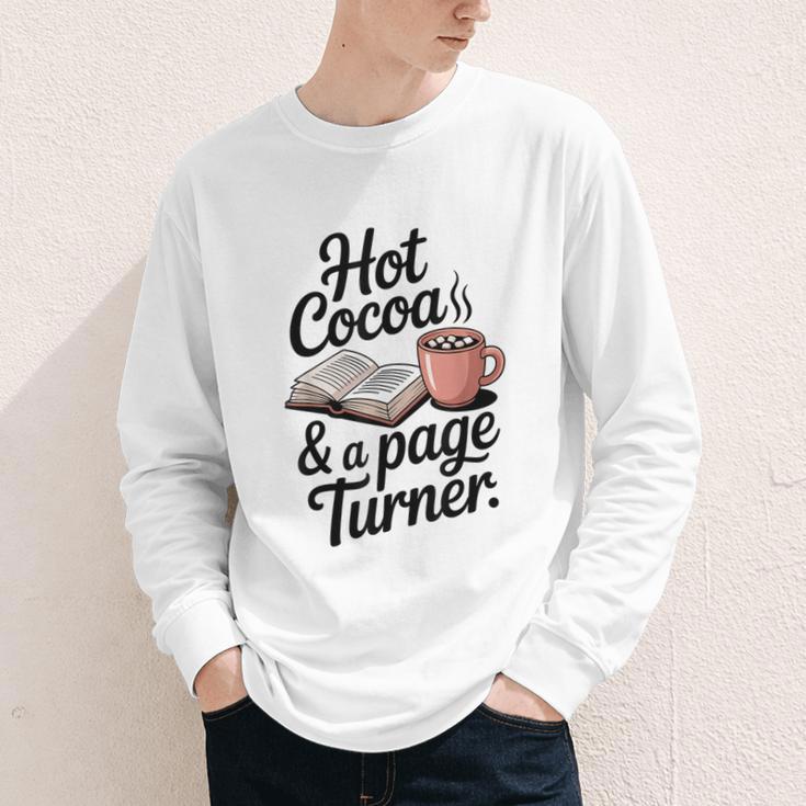 Hot Cocoa And a Page Turner Book Lovers Hot Chocolate Youth Long Sleeve Tee