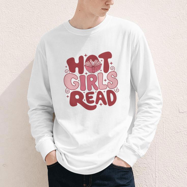 Hot Girls Read Book Lover Feminist Reader Premium Tri-Blend Youth Long Sleeve Tee