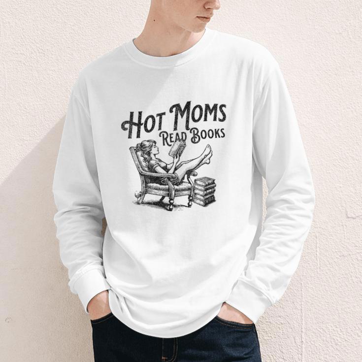 Hot Moms Read Books For Moms Book Lover Youth Long Sleeve Tee Hot Moms Read Books For Moms Book Lover Youth Long Sleeve Tee