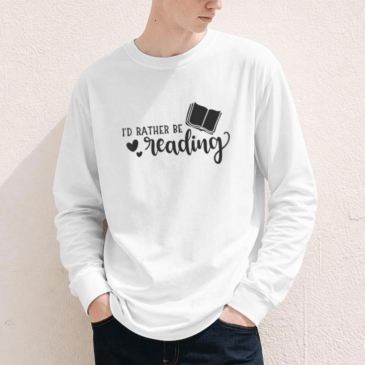 I'd Rather Be Reading Book Lover Bookworm Reading Youth Long Sleeve Tee I'd Rather Be Reading Book Lover Bookworm Reading Youth Long Sleeve Tee