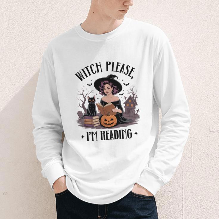 I'm Reading Halloween Witch Book Lover Youth Long Sleeve Tee