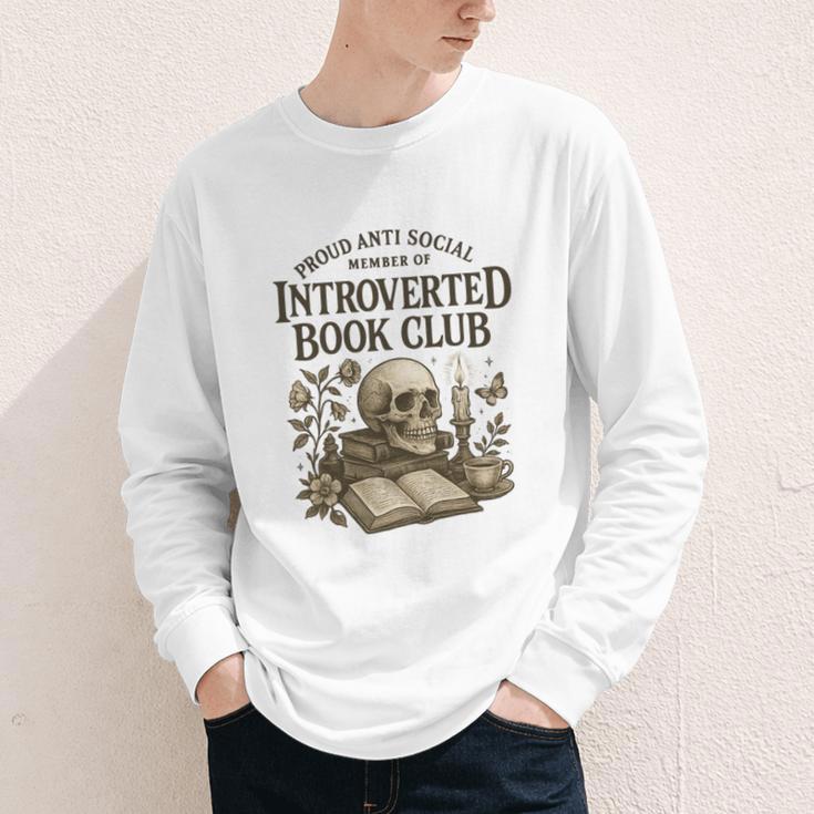 Introverted Book Club Member Anti Social Reader Youth Long Sleeve Tee