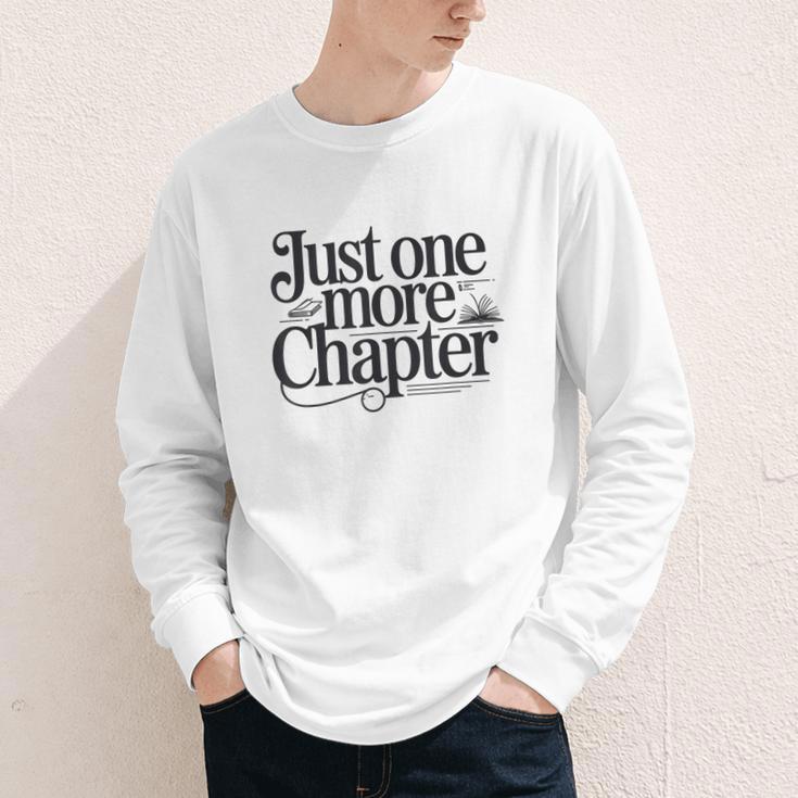 Just One More Chapter Book Lover Quote Reading Youth Long Sleeve Tee