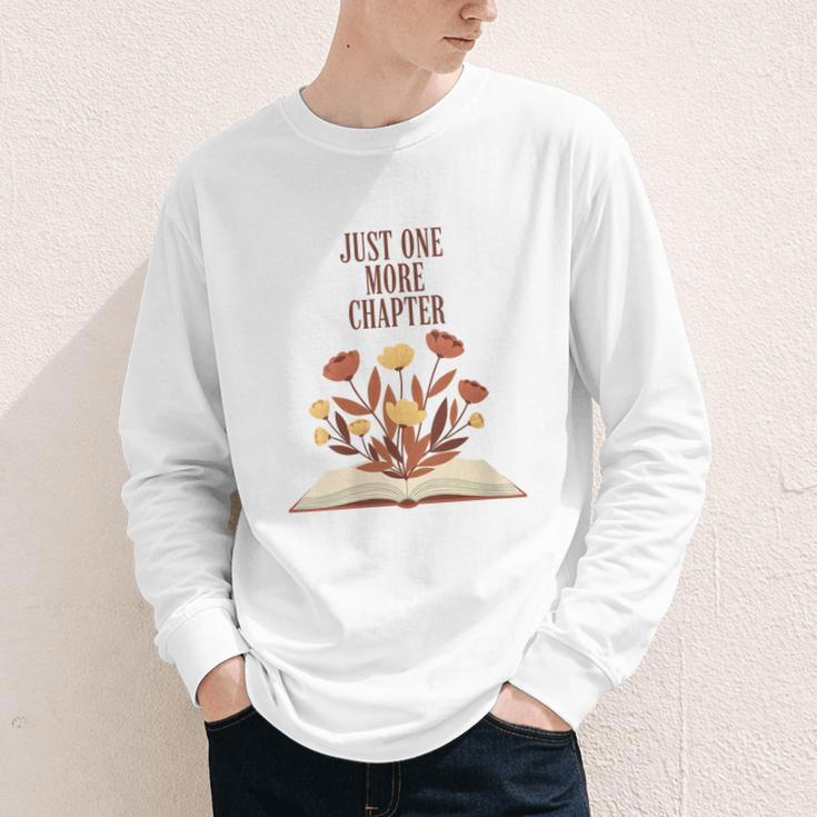 Just One More Chapter Book Lovers Floral Youth Long Sleeve Tee