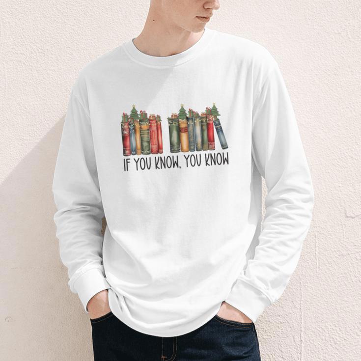 If You Know You Know 6 7 Reading Books Christmas Youth Long Sleeve Tee