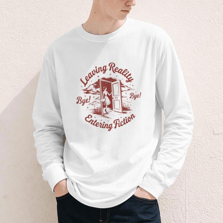 Leaving Reality Entering Fiction Book Lover Youth Long Sleeve Tee