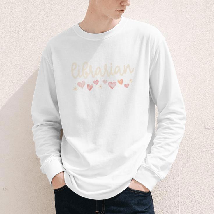 Librarian Valentines Day Daisy School Library Book Lover Premium Youth Long Sleeve Tee Librarian Valentines Day Daisy School Library Book Lover Premium Youth Long Sleeve Tee
