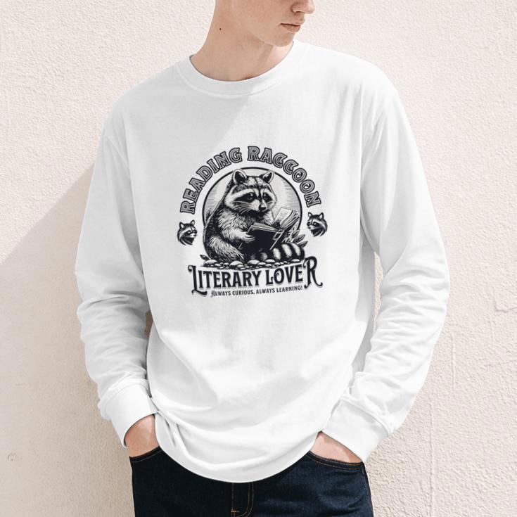 Literary Lover Reading Raccoon Books Premium Youth Long Sleeve Tee Literary Lover Reading Raccoon Books Premium Youth Long Sleeve Tee