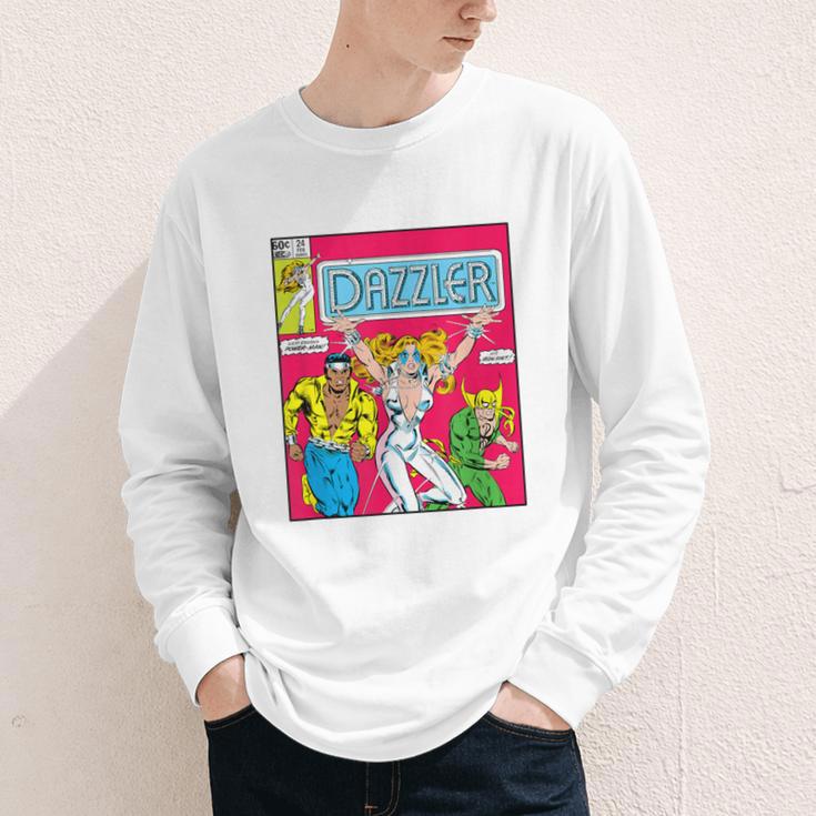 Marvel Universe Classic Dazzler Vintage Comic Book Cover Youth Long Sleeve Tee