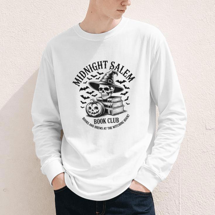 Midnight Salem Book Club Witchy Reads Youth Long Sleeve Tee