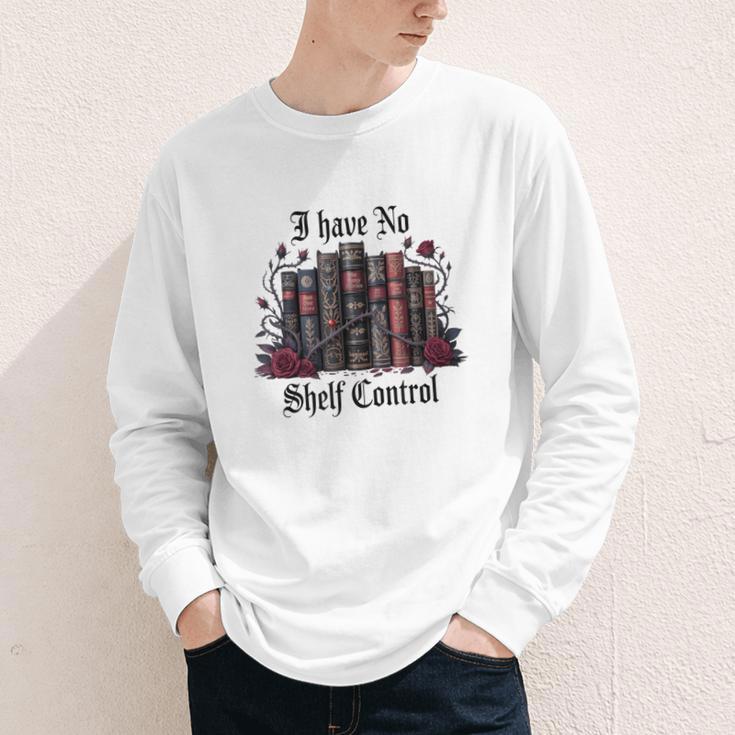 I Have No Shelf Control Dark Academia Book Lover TBR Youth Long Sleeve Tee