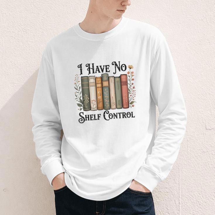 I Have No Shelf Control Flower Book Bookish Youth Long Sleeve Tee