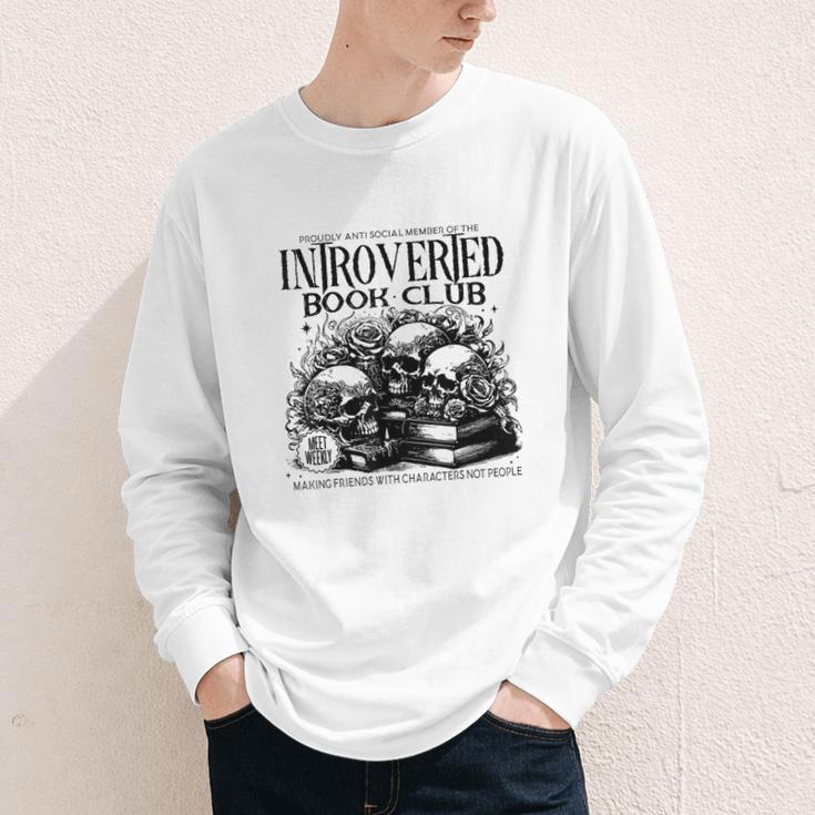 Proudly Anti Social Member Of The Introverted Book Club Youth Long Sleeve Tee Proudly Anti Social Member Of The Introverted Book Club Youth Long Sleeve Tee