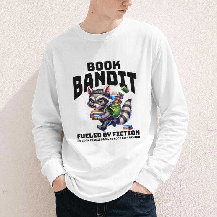 Racoon-Bookworm-Book Bandit-Fueled By Fiction Youth Long Sleeve Tee