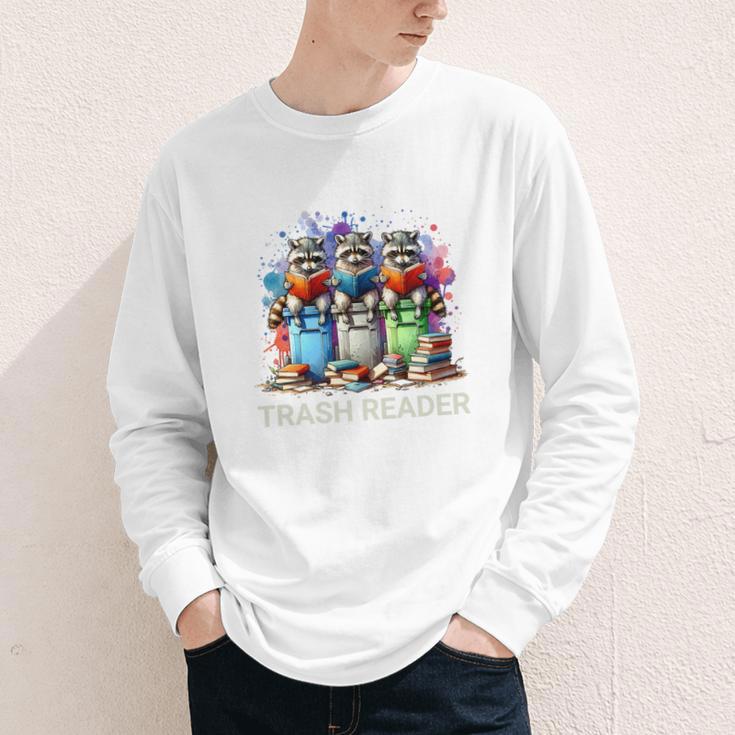 Racoons Trash Reader Book Lover Romantic Novels Premium Youth Long Sleeve Tee