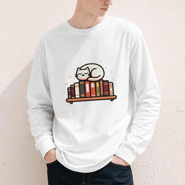 Read More Banned Books Reader Cat Lover Librarian Freedom Youth Long Sleeve Tee