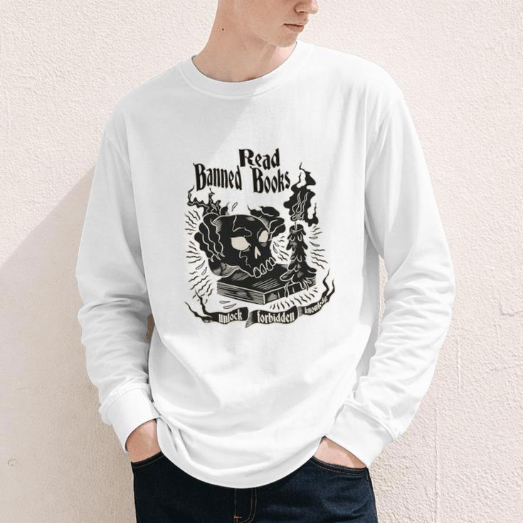 Read Banned Books Unlock Forbidden Knowledge Youth Long Sleeve Tee