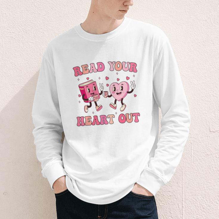 Read Your Heart Out Teacher Valentine Book Youth Long Sleeve Tee