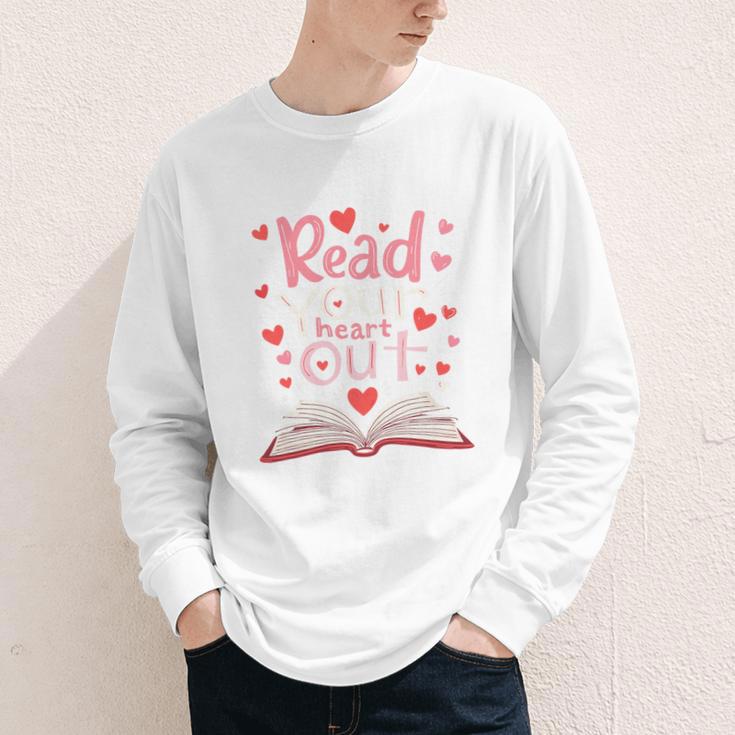 Read Your Heart Out Teacher Valentines Day Reading Book Love Premium Tri-Blend Youth Long Sleeve Tee Read Your Heart Out Teacher Valentines Day Reading Book Love Premium Tri-Blend Youth Long Sleeve Tee