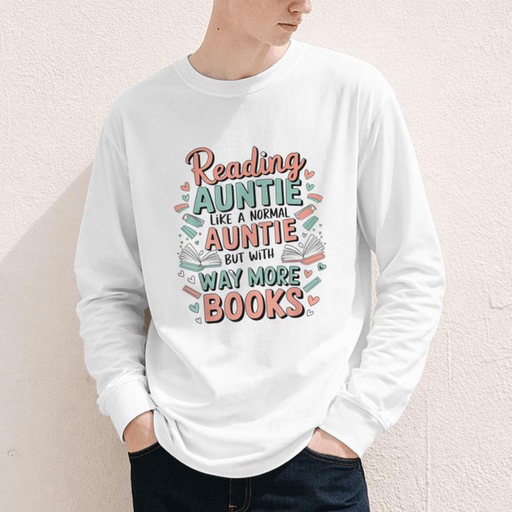 Reading Auntie Book Lover For Bookworm Aunt Youth Long Sleeve Tee