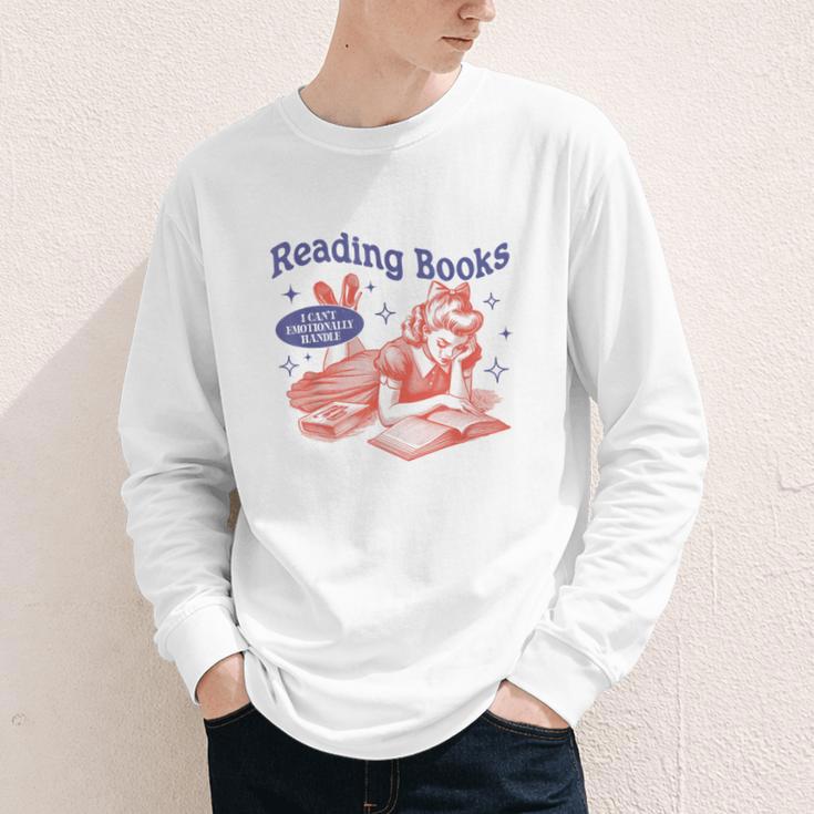 Reading Books I Can't Emotionally Handle Book Lover Youth Long Sleeve Tee