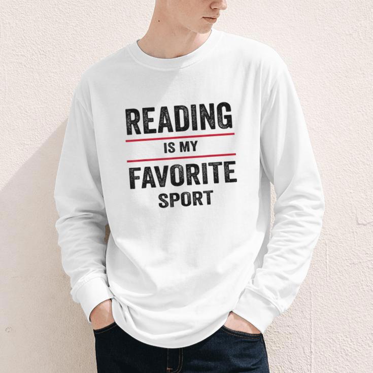 Reading Is My Favorite Sport Book Lover Quote Youth Long Sleeve Tee
