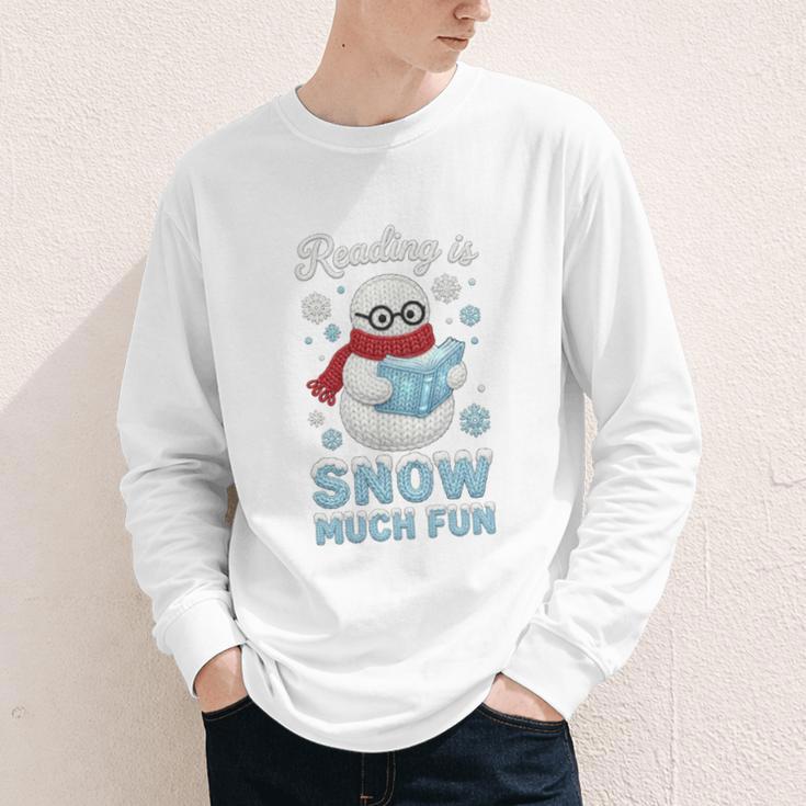 Reading Is Snow Much Fun Book Lover Winter Snowman Humor Youth Long Sleeve Tee Reading Is Snow Much Fun Book Lover Winter Snowman Humor Youth Long Sleeve Tee